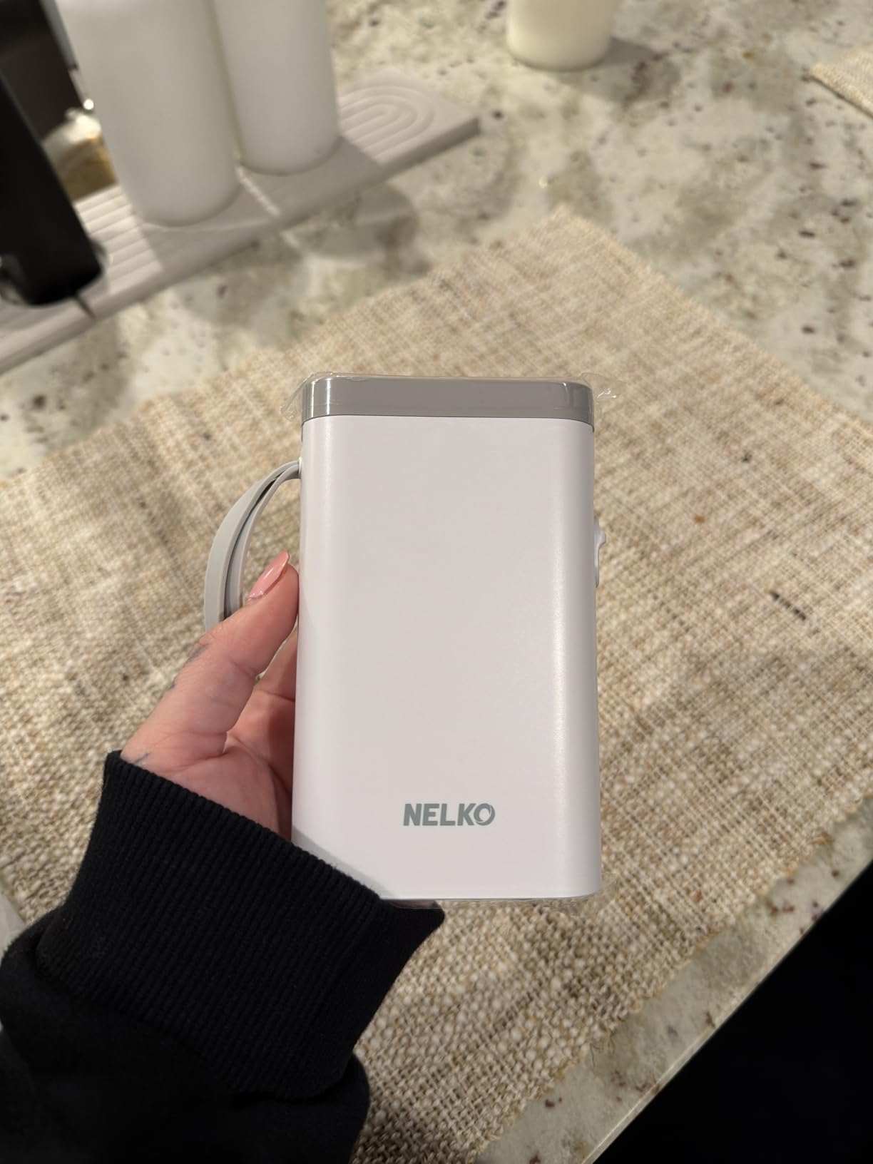 Nelko P21 Label Maker Machine with Tape, Bluetooth Label Printer, White customer photo 1