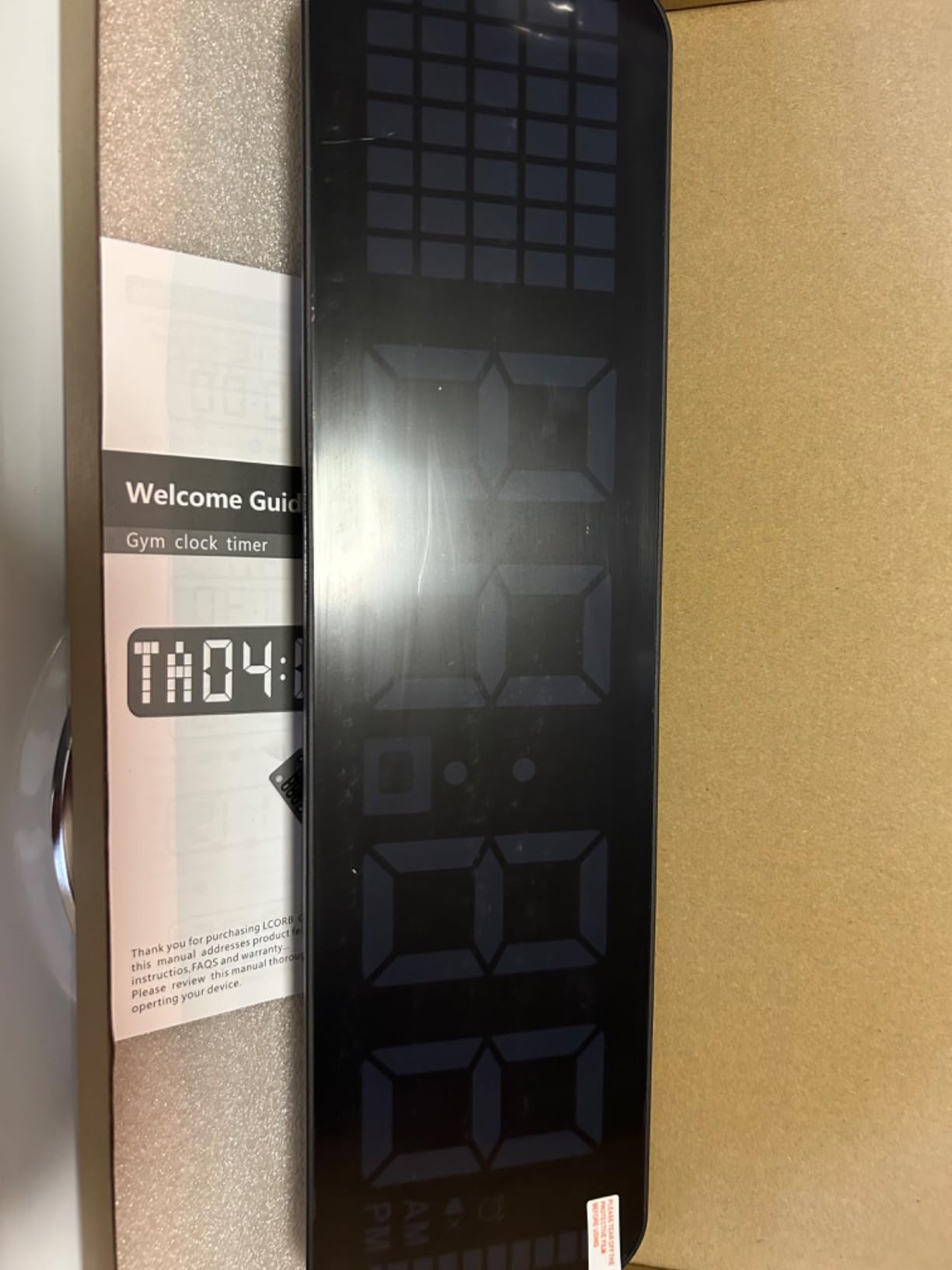 LUCORB Gym Timer - Large Digital Gym Clock Wall with Interval Time Progress Bar, Countdown/Up Stopwatch, Remote Control customer photo 1