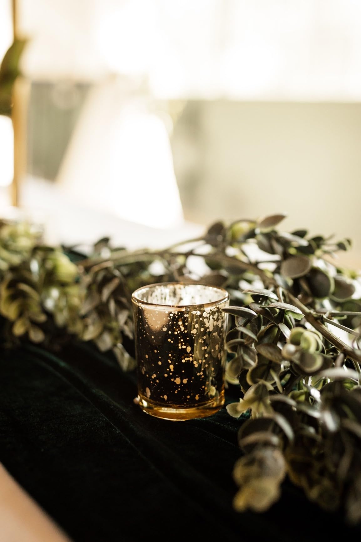 LETINE Gold Mercury Glass Votive Candle Holders - Set of 36 | Elegant Gold Tealight Candle Holders for Table Centerpieces, Weddings, Rehearsal Dinners, Halloween & Thanksgiving Decorations Indoor customer photo 1