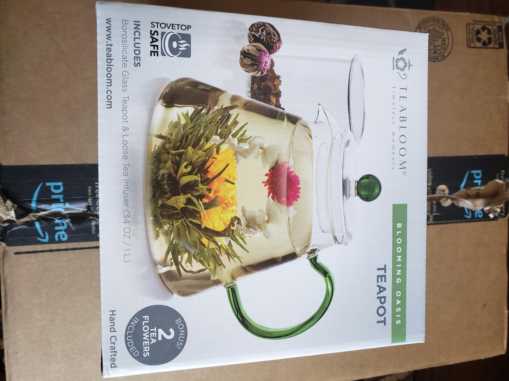 Teabloom Extra-Large Multi-Brew Borosilicate Glass Teapot + Kettle + Pitcher (85 OZ / 2.5 L / 10 CUPS) - Brew and Serve Hot Tea, Iced Tea, Cold Brew Tea and Fruit Infused Water - Solstice Tea Maker customer photo 1