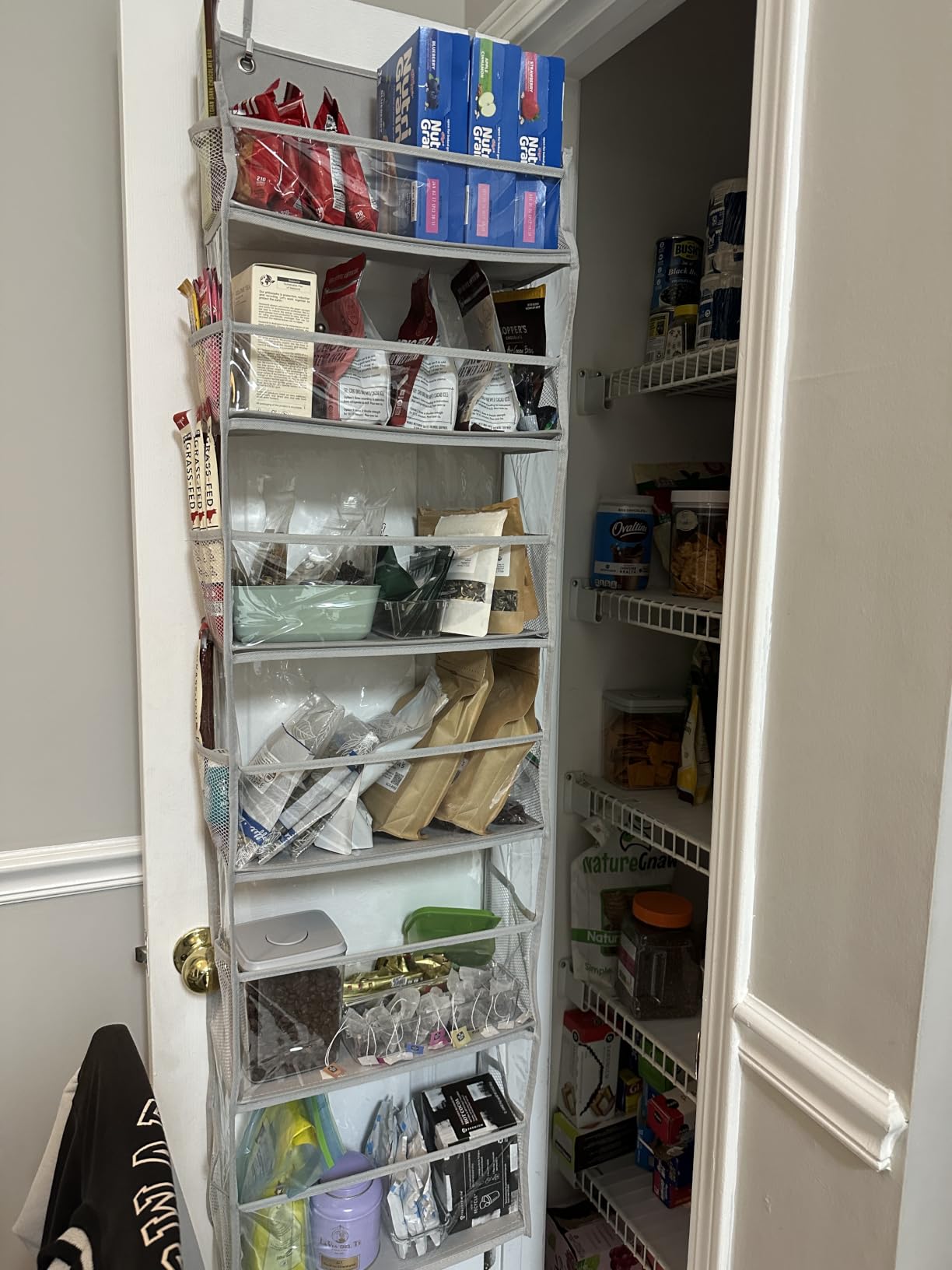 HOMELUX THEORY Over the Door Organizer, 6-Tier, 100D Fabric, Light Gray customer photo 2