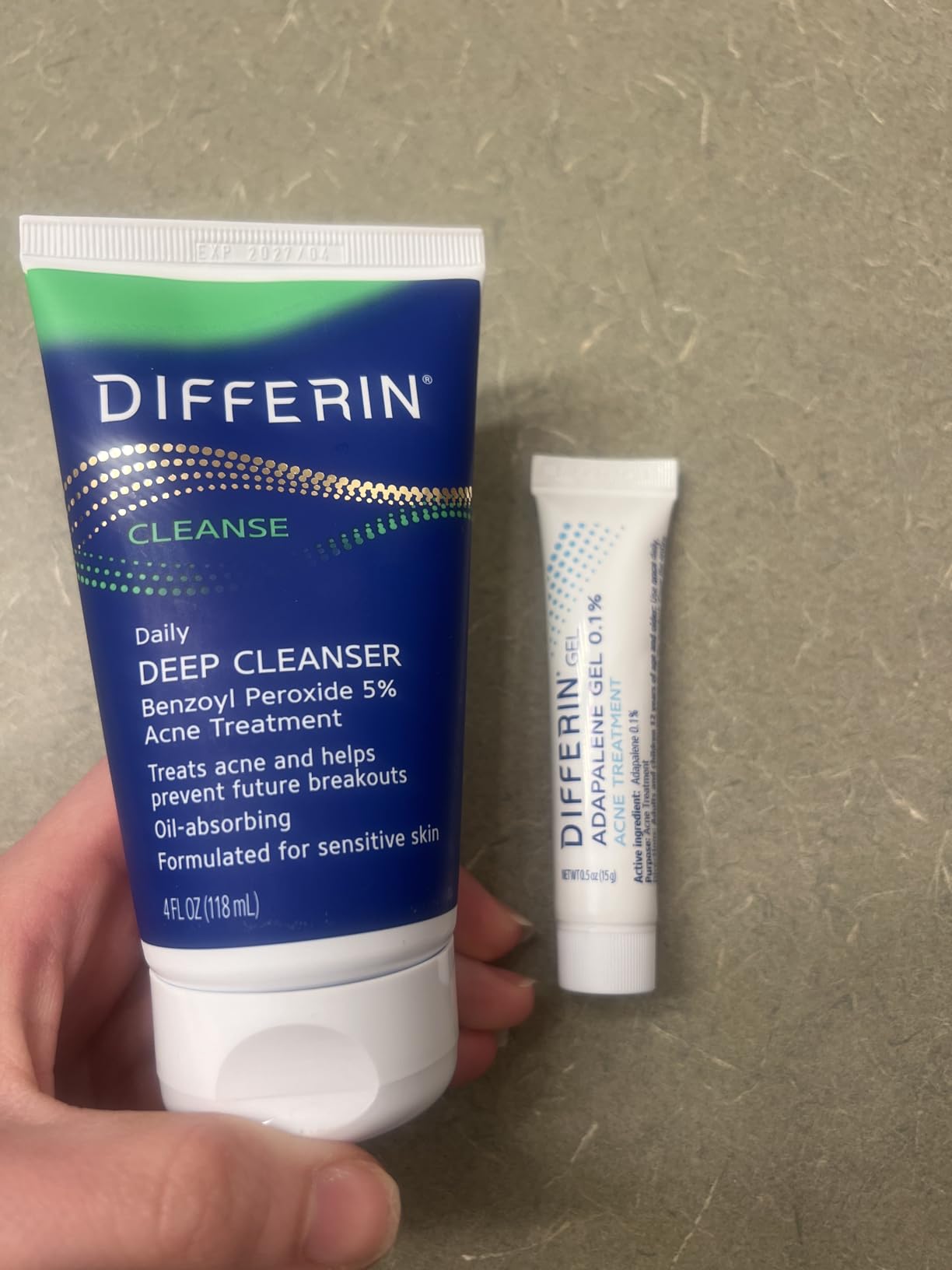 Differin Acne Kit, Adapalene Gel 0.1% + Benzoyl Peroxide Body Wash customer photo 1