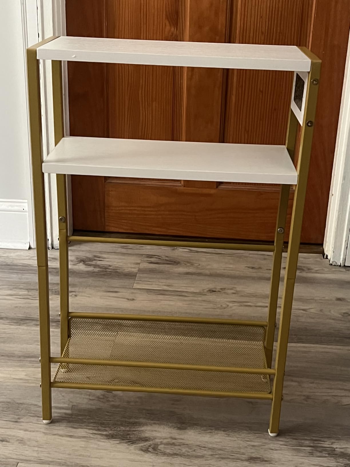 HOOBRO Small Narrow Side Table with Charging Station, Skinny End Table for Small Spaces, Slim Nightstand with USB Ports Outlet, Sofa Beside Table with Storage Shelf, Rustic Brown and Black BF102UBZ01 customer photo 2