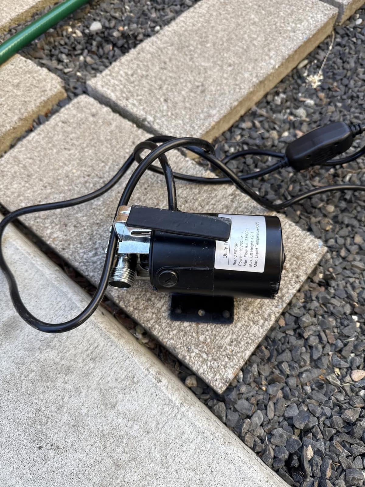 Water Transfer Pump, 115V 1/10HP Electric Utility Pump with On/Off Switch 2 * 6 ft Water Hoses Kit for Removing Water from Garden Pools Aquariums Hot Tub Draining 1/8’’ Low Suction for Rain Barrel customer photo 2