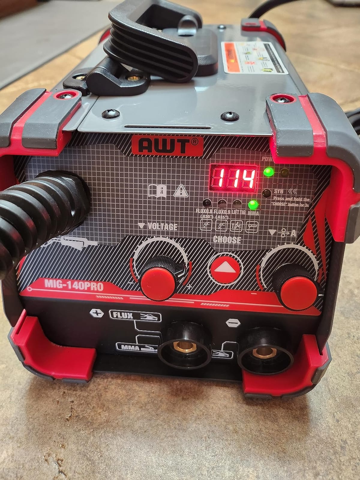 AWT 140A Flux Core MIG Welder/Stick/Lift TIG 3 in 1 Welding Machine 110V customer photo 1