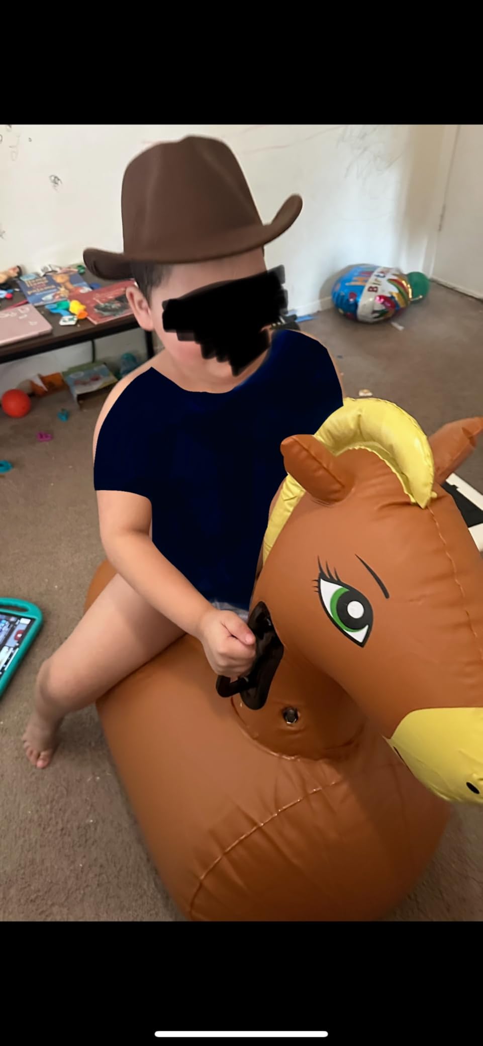 Hearthsong Hop N Go Inflatable Unicorn Riding Bouncy Hopping Toys for Kids Ages 5+ - Ride On Bouncer Animal Hopper Jumping Toys for Outdoor Games customer photo 1