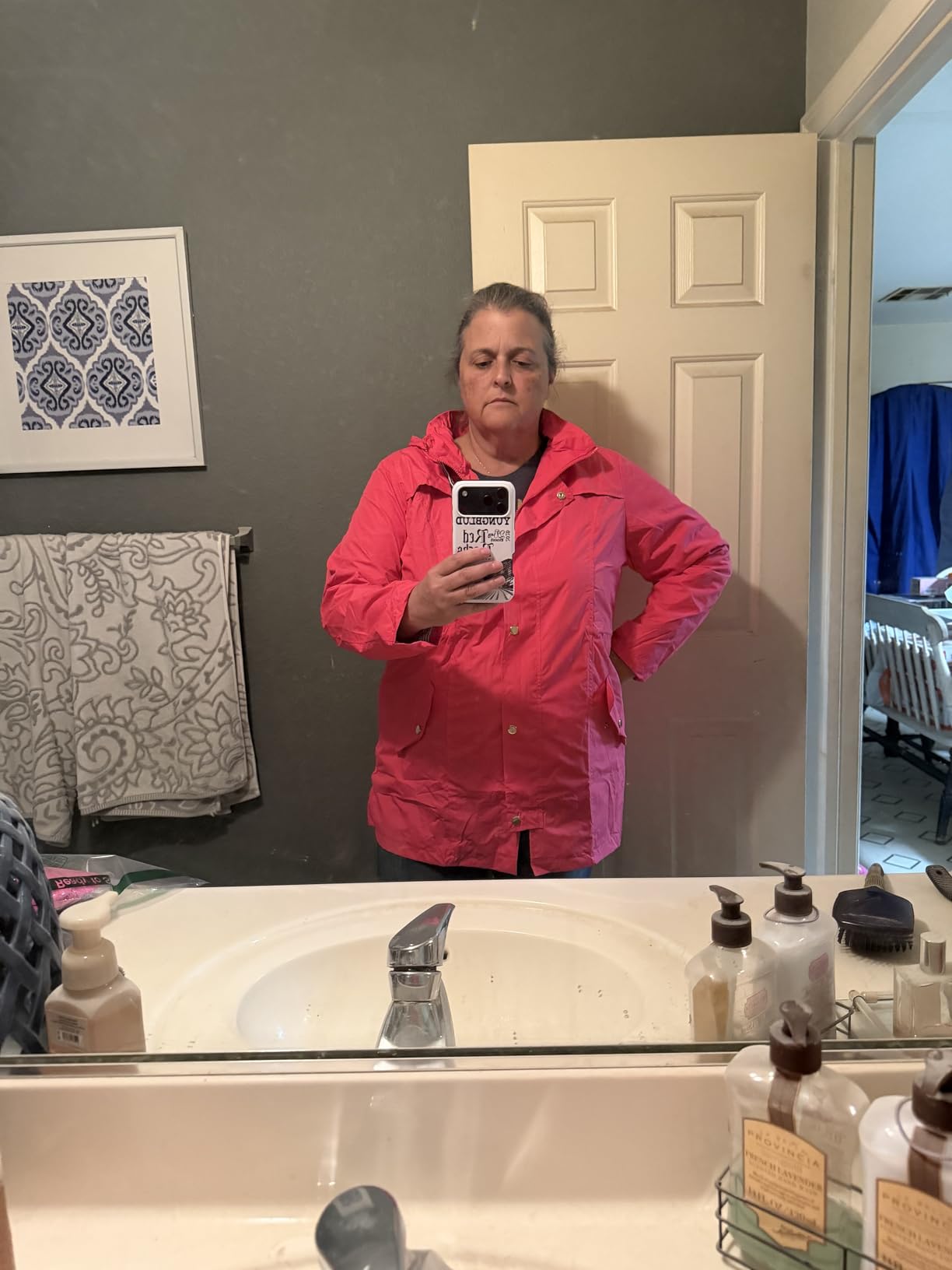 Kikibell Rain Jacket Women Striped Lined Hooded Lightweight Raincoat Outdoor Waterproof Windbreaker customer photo 2