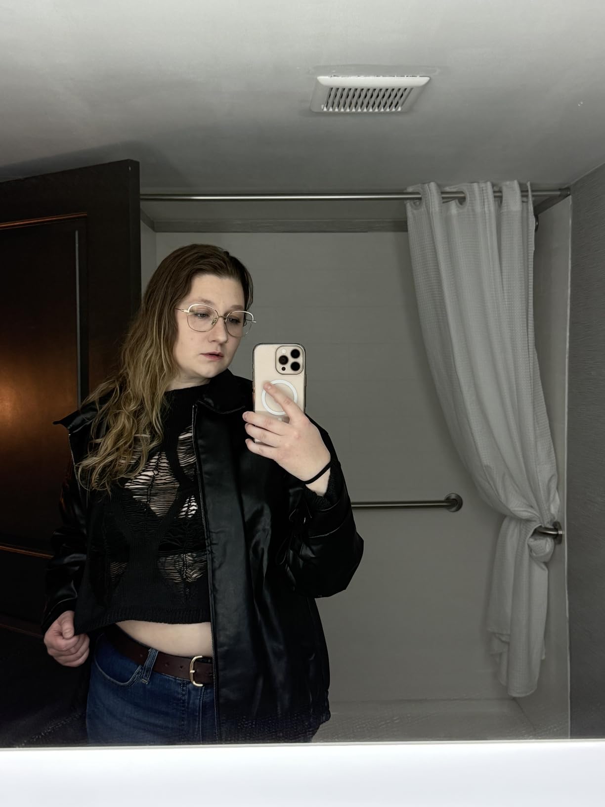 AUTOMET Women's Oversized Faux Leather Jacket for Fall and Winter | Boyfriend Biker Moto Coat, Medium weight Fall Bomber Jackets, Winter Outerwear customer photo 1
