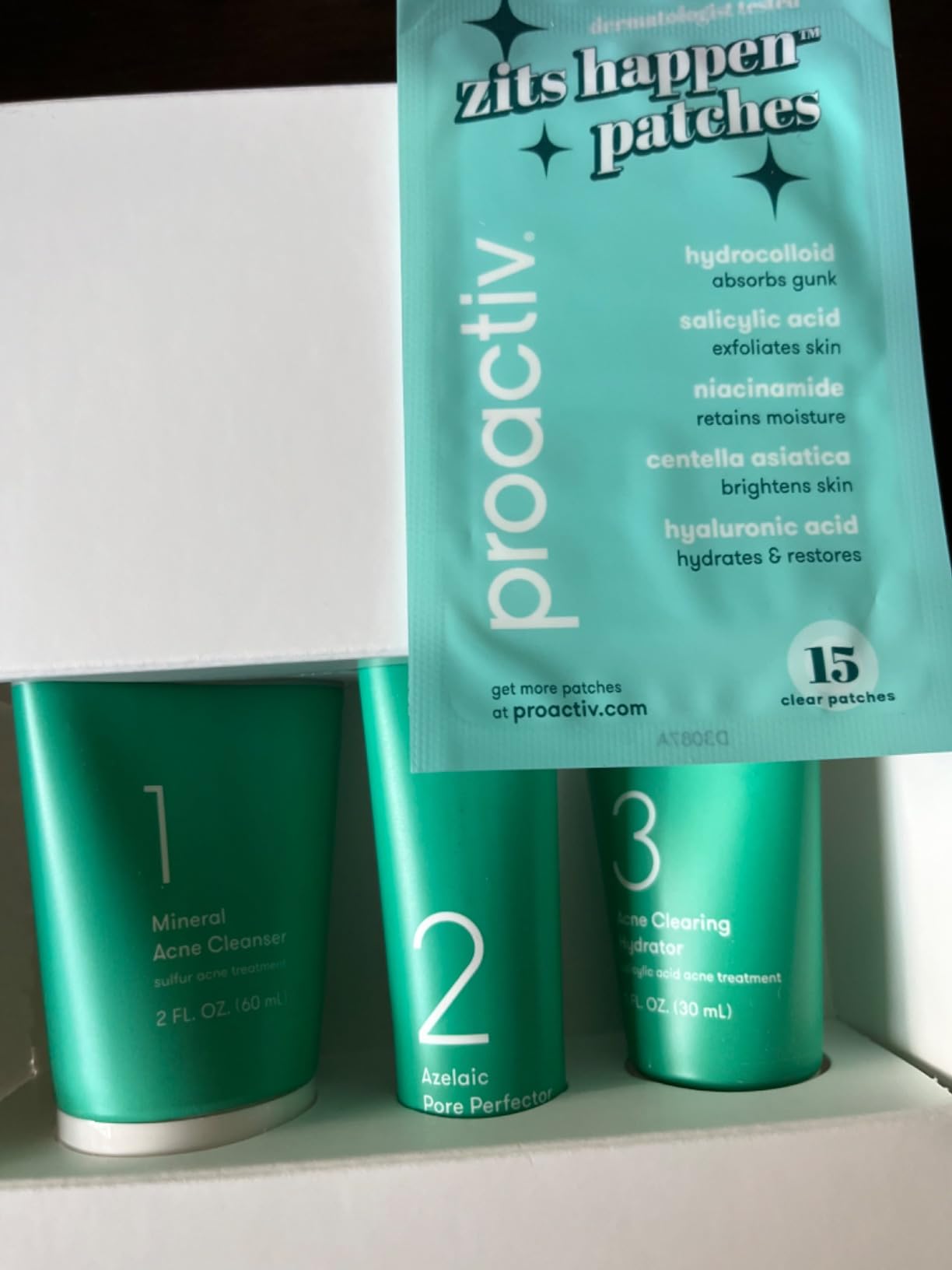 Proactiv Clean 3 Step Acne Routine w/ Pimple Patches- Sulfur Acne Treatment Cleanser, Azelaic Acid Serum, and Facial Moisturizer for Sensitive, Acne-Prone Skin- 30 Day Acne Kit with Pimple Patches customer photo 2