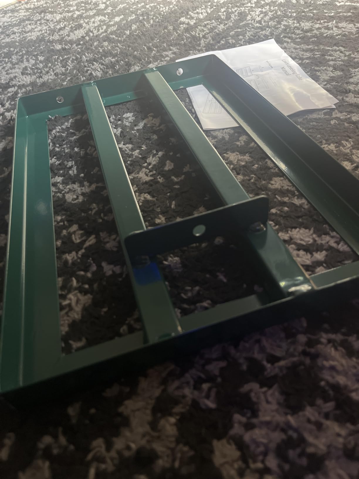 Lawn Leveling Rake,Stainless Steel Lawn Leveler with 30”x10” Ground Plate, 78” Adjustable Long Handle, Level Yard Tool for Grass, Golf Field, Level Soil or Dirt Ground Surfaces-Green customer photo 1