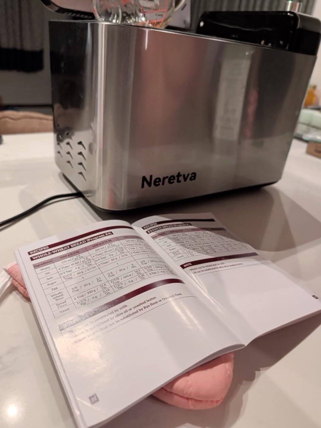 Neretva 3.3LB &15-in-1 Bread Maker Dual Heaters with Auto Nut Dispenser customer photo 1