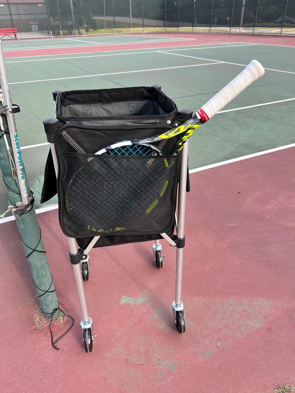 Angooni Professional Tennis Cart, 150/240 Ball Capacity, Silent PU Wheels | Tennis Ball Hopper & Basket, Pickleball Hopper, Lightweight Portable Storage for Practice, Coaching, Drills & Matches customer photo 2