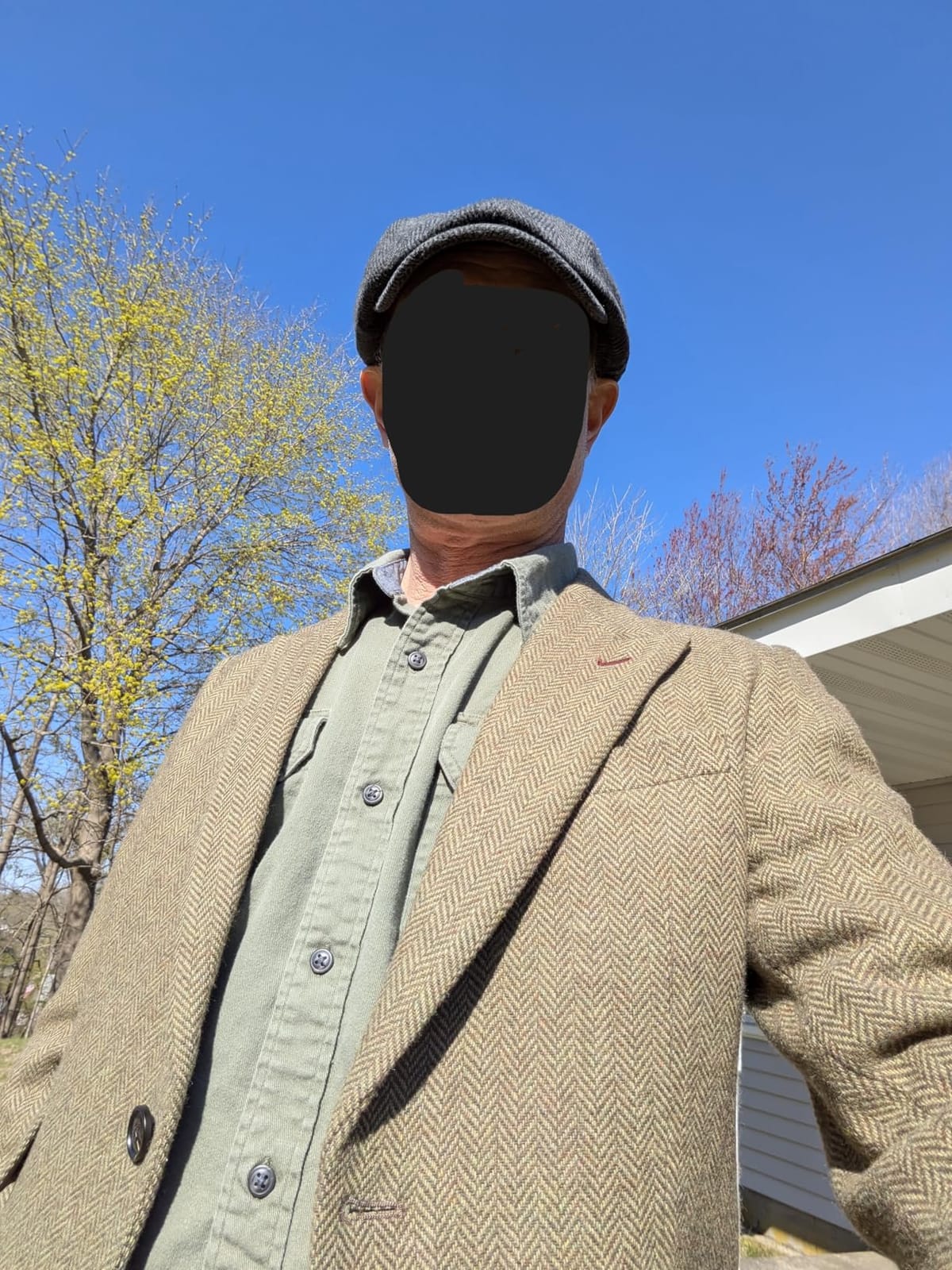 PJ PAUL JONES Mens Blazer Tweed Wool Blend Sport Coat Herringbone Jacket customer photo 1
