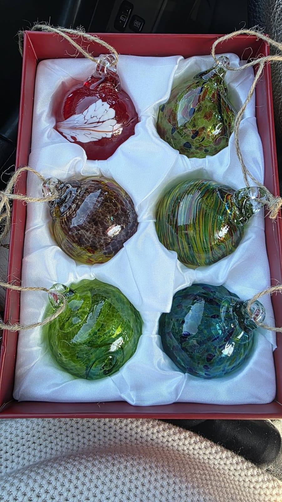 6Pcs Hand-Blown Glass Ornament Balls 2.3'' Hanging Witches Ball Gazing Ball customer photo 2