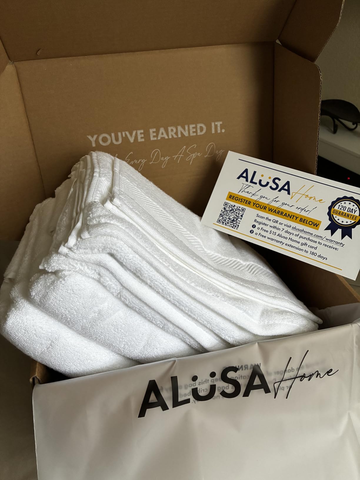 Luxury Viscose from Bamboo Bath Towels, Ultra Soft Set of 6, White customer photo 2