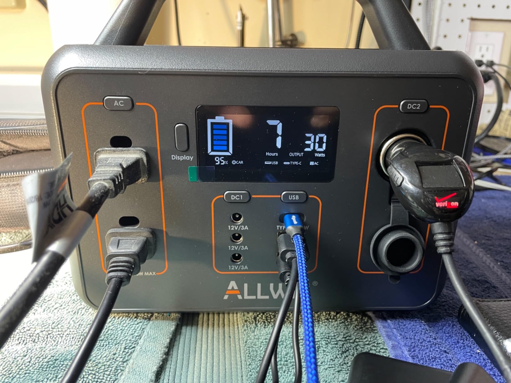 ALLWEI Portable Power Station 500W, 512Wh LiFePO4 Battery UPS Backup Power customer photo 2