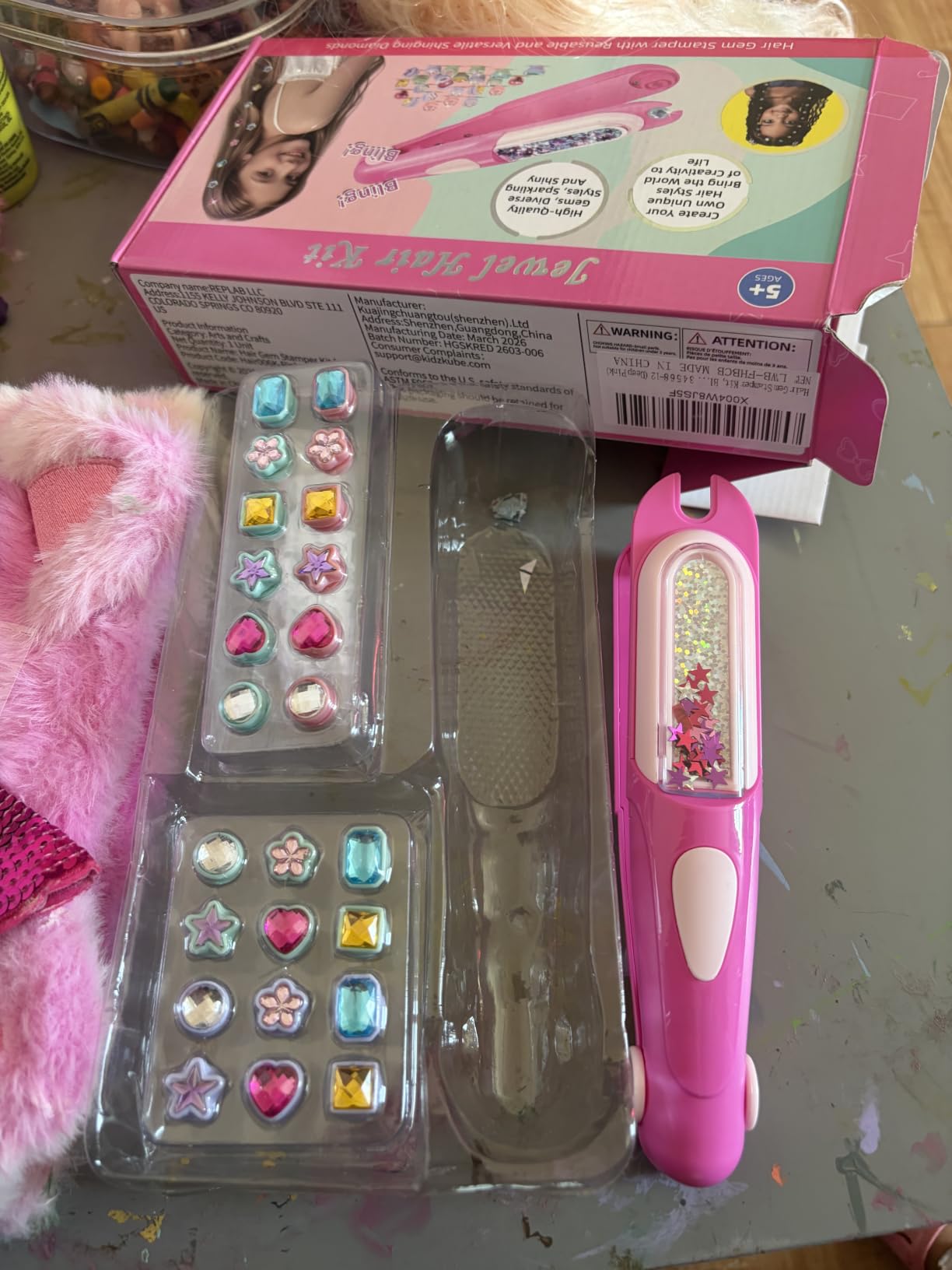 Hair Gem Stamper Kit, Birthday Gifts Toys for Girls Ages 3 4 5 6 8-12 customer photo 1