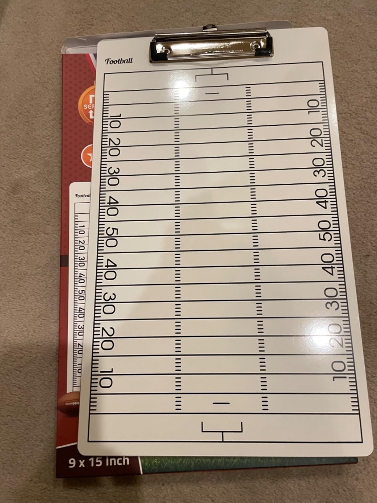 SCRIBBLEDO Football Dry Erase Whiteboard for Coaches, 15x9 Double Sided Coaching Clipboard for Plays Drills and Lineups, Coach Gift customer photo 2