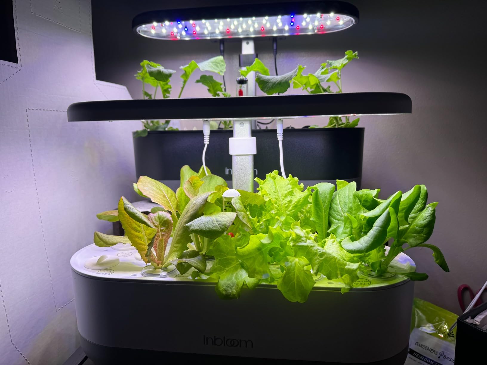 inBloom 12 Pods Hydroponics Growing System Indoor Garden with LED Grow Light and Pod Kit, Plants Germination Kit with 4.2L Water Pump Accelerate, Height Adjustable, Gardening Gifts for Women, White customer photo 1