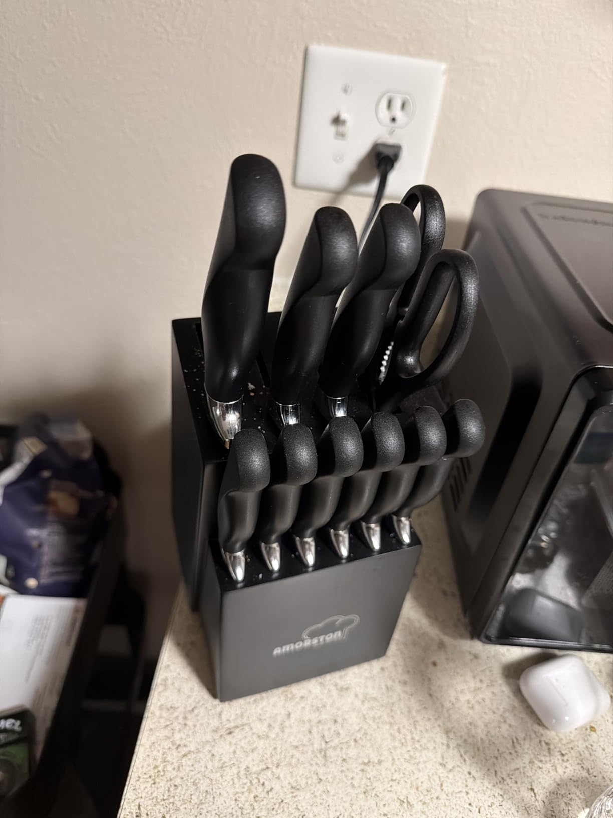 Amorston Knife Set 15 Piece Kitchen Knife Set with Block customer photo 1