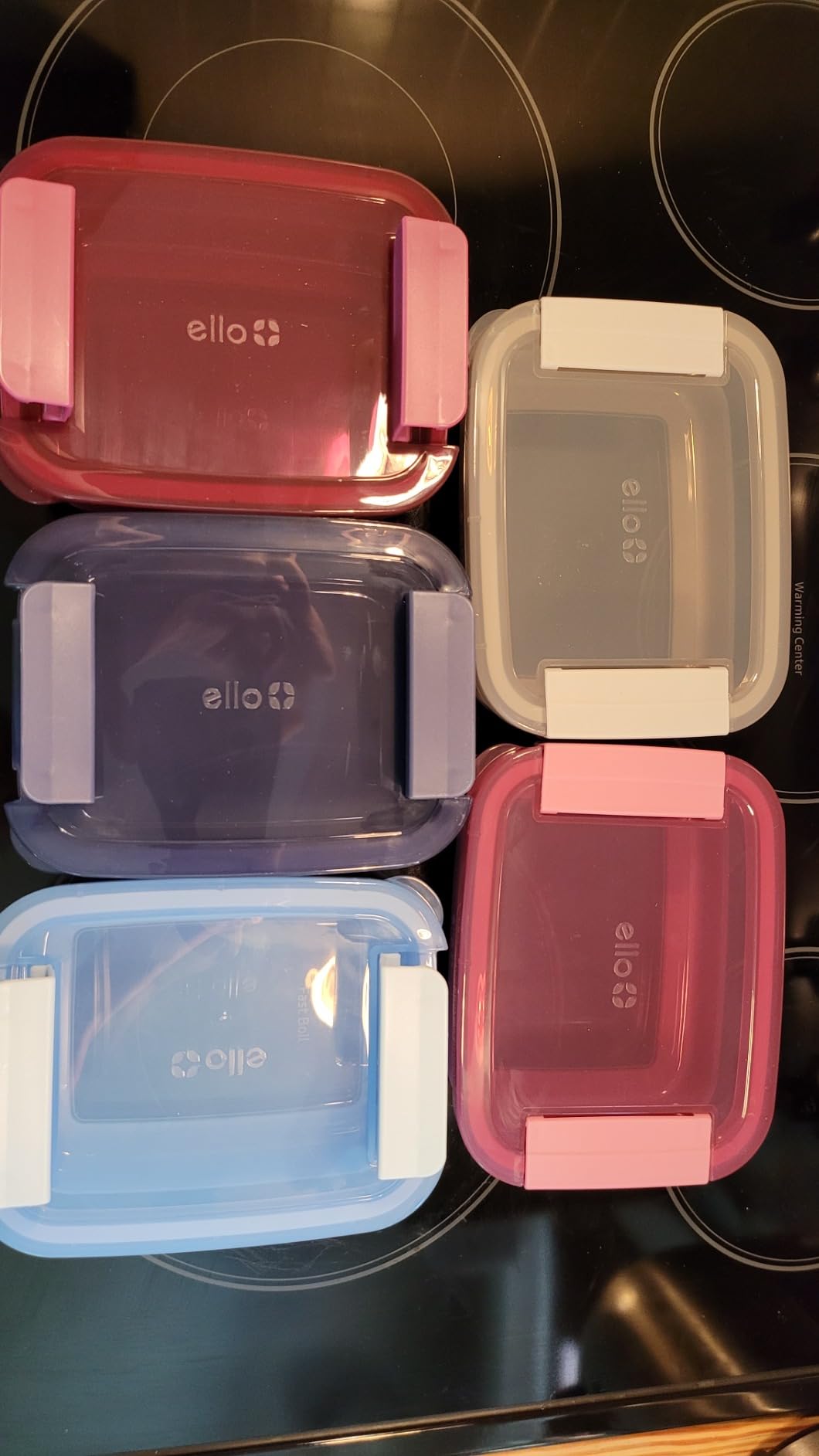 Ello 3.7 Cup Plastic Meal Prep Containers, 10 Pc, 5 Pack, Elderberry customer photo 2