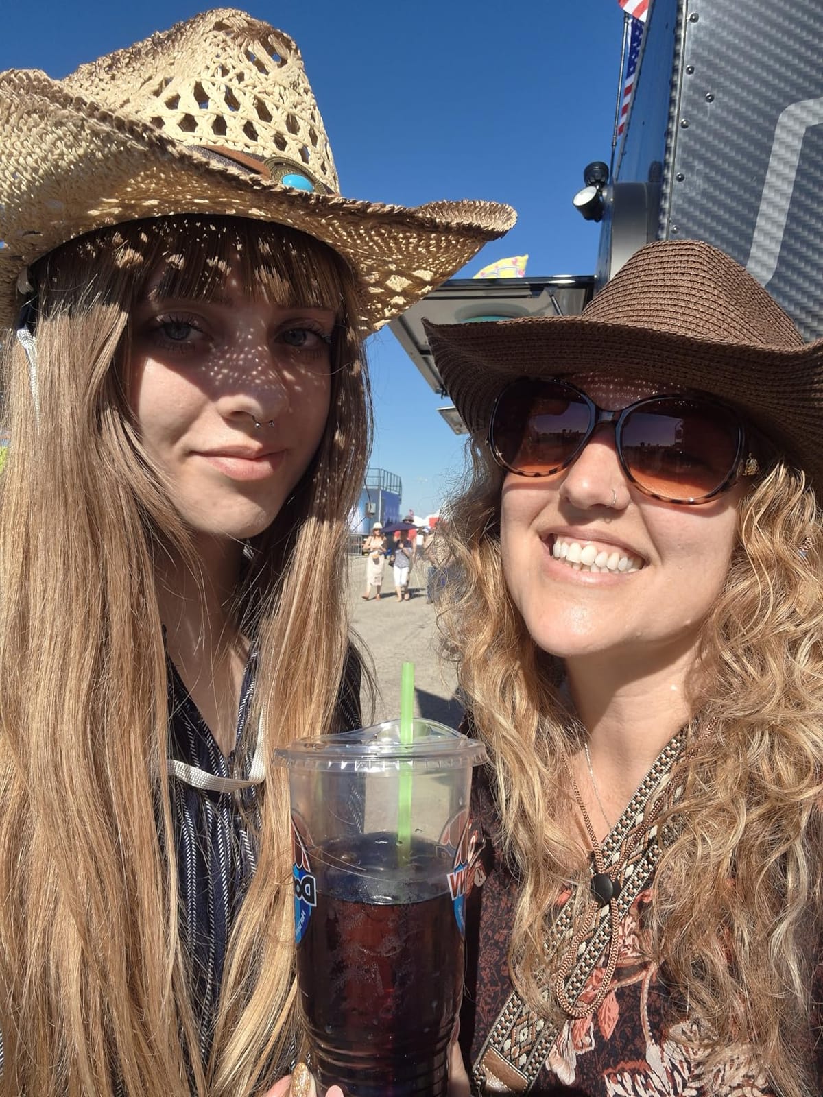 Adjustable Straw Cowboy Hat, Western Cowgirl Sun Hat for Outdoor customer photo 1