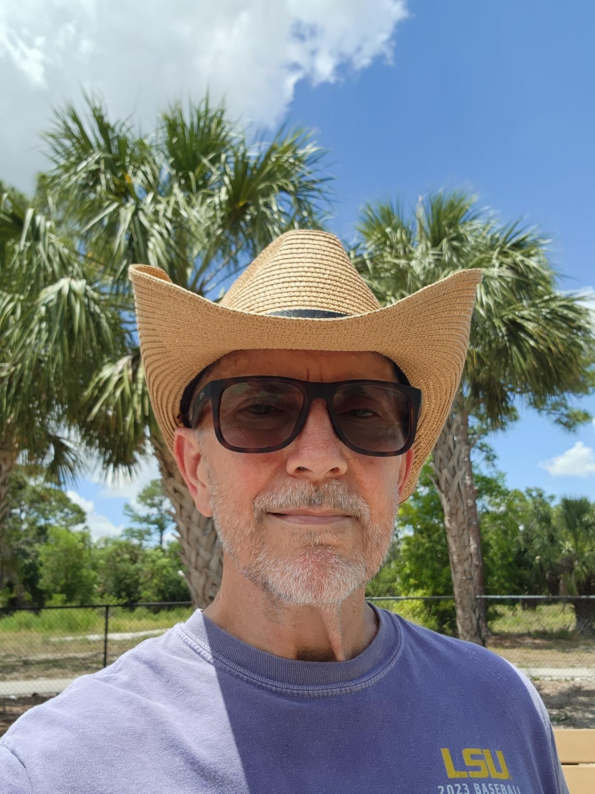 Adjustable Straw Cowboy Hat, Western Cowgirl Sun Hat for Outdoor customer photo 2
