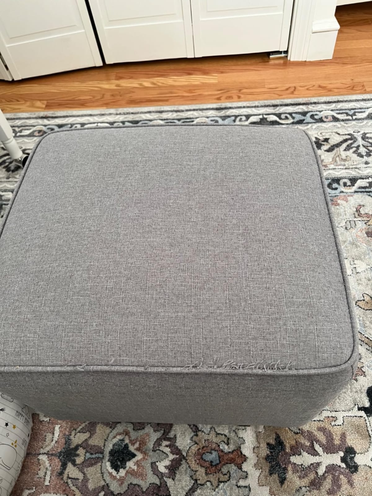 Davinci Universal Gliding Ottoman in Vanilla, GREENGUARD Gold & CertiPUR-US Certified customer photo 1