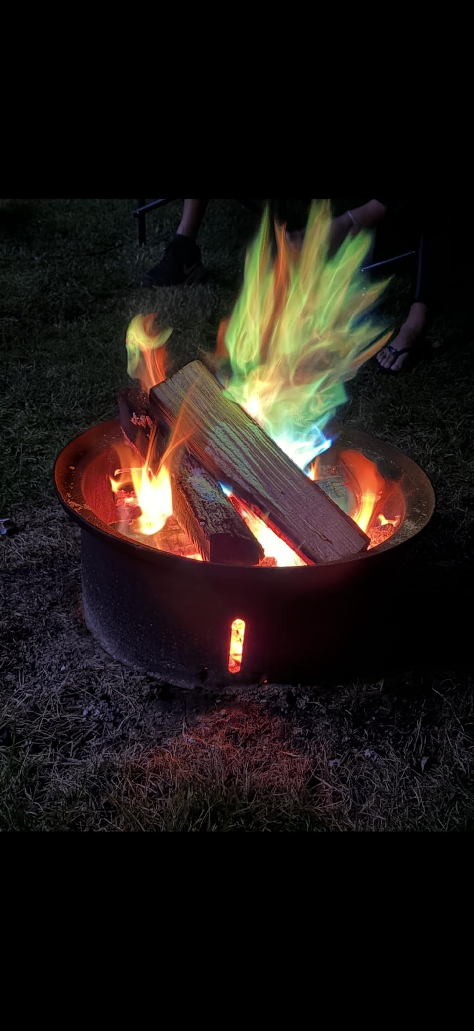 HGD (6 Pack) Magic Campfire Fire Color Changing Packets for Fire Pit, Indoor/Outdoor Fireplace, Bonfire - Rainbow Magical Flame, Camping Accessory, Compatible with Wood customer photo 1