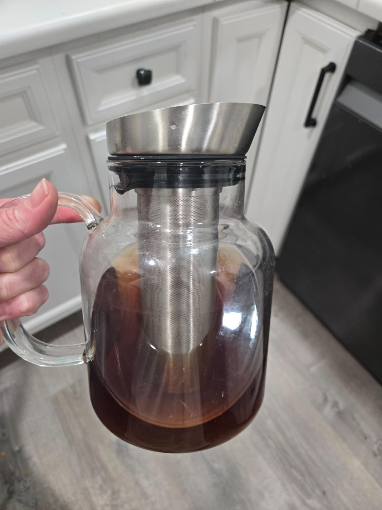 Teabloom 100% Plastic-Free Large Multi-Brew Borosilicate Glass Teapot + Kettle + Pitcher - Steep and Serve Hot Tea, Iced Tea, Cold Brew Tea and Fruit Infused Water - Legacy Tea Maker customer photo 2