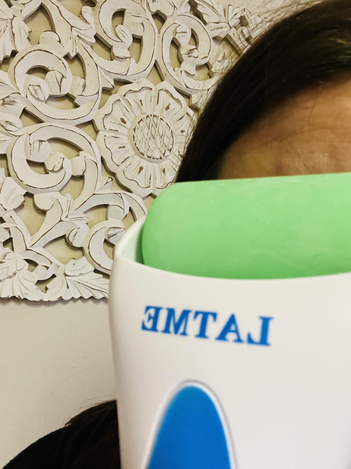 LATME Ice Roller for Face Eyes,Womens Gifts,Face Massager Roller Puffiness Migraine Pain Relief and Minor Injury (Smoggy Blue) customer photo 2