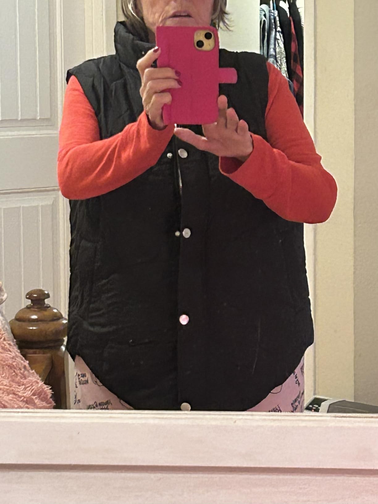 EVALESS Womens Lightweight Cropped Puffer Vest Quilted Sleeveless Jackets customer photo 1