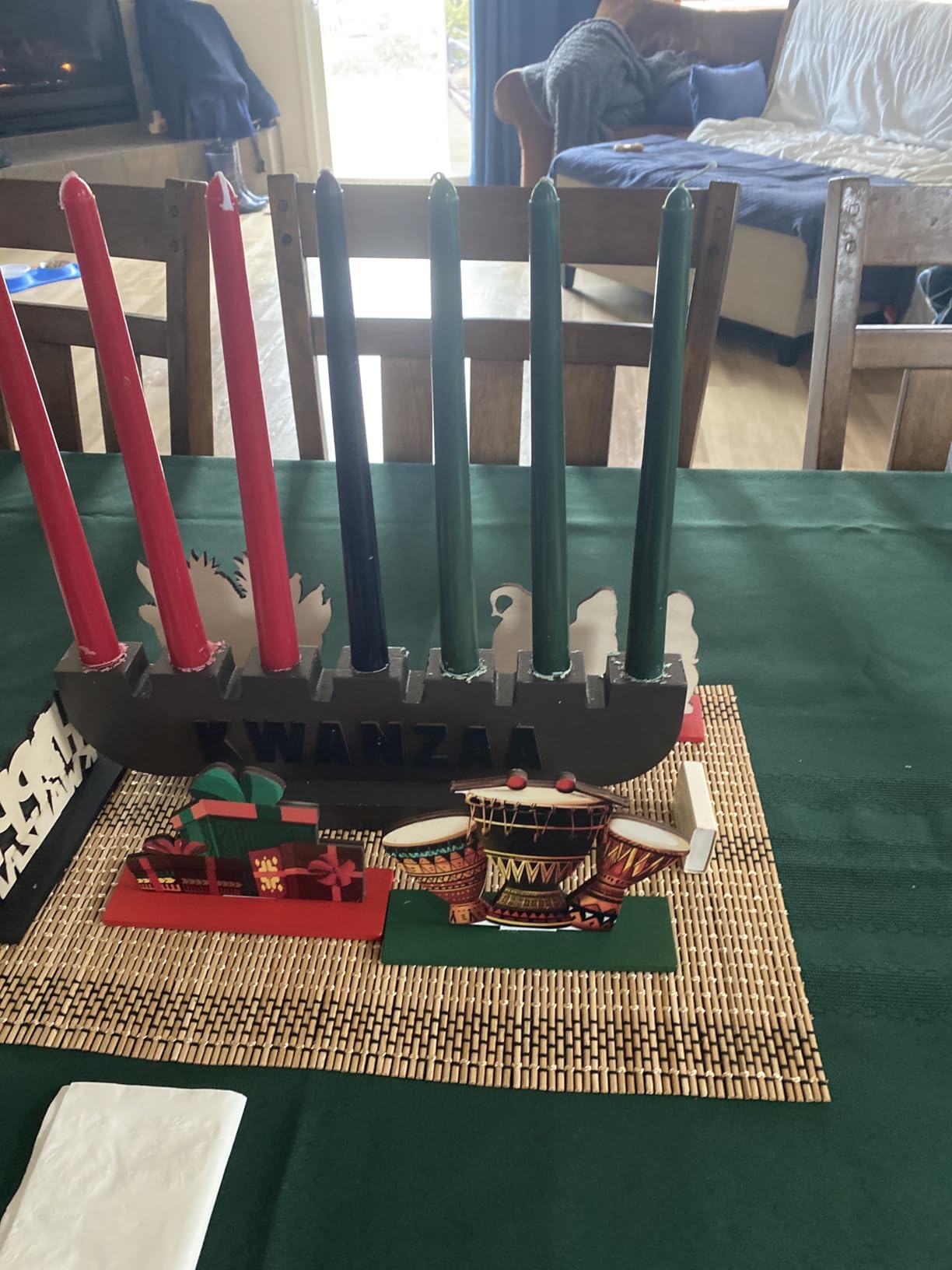 DERTE 10 Pieces Kwanzaa Kinara Candles Set Kwanzaa Celebration Decoration customer photo 2