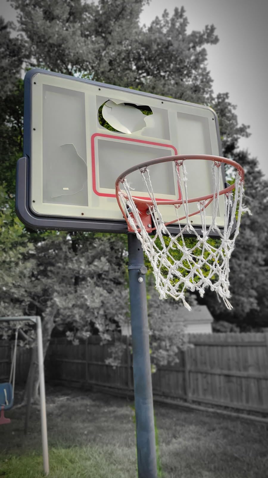 Best Choice Products 10ft Regulation Basketball Hoop, Height Adjustable Outdoor Goal w/Shock Absorbent Rim, Base Gel, 2 Wheels customer photo 2