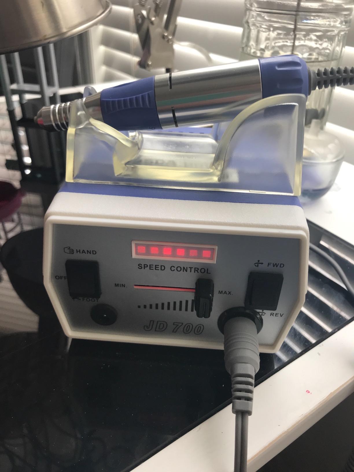 Makartt Professional Nail Drill for Nail Techs: 35000RPM E-File, Black | 60W Coreless Motor, Stepless Speed, 2-in-1 Desktop & Portable, 14H Battery, F&R, Quiet, Fast Acrylic Removal, Salon Home Use customer photo 2