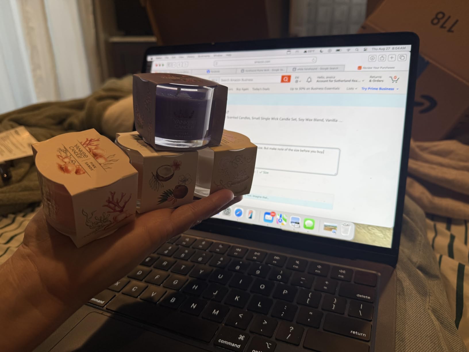 Yankee Candle Mini Jar Scented Candles, Small Single Wick Candle Set, Soy Wax Blend, Vanilla Cupcake, Lilac Blossoms, Coconut Beach, Pink Sands (Sweet Serenity Variety Pack) customer photo 1