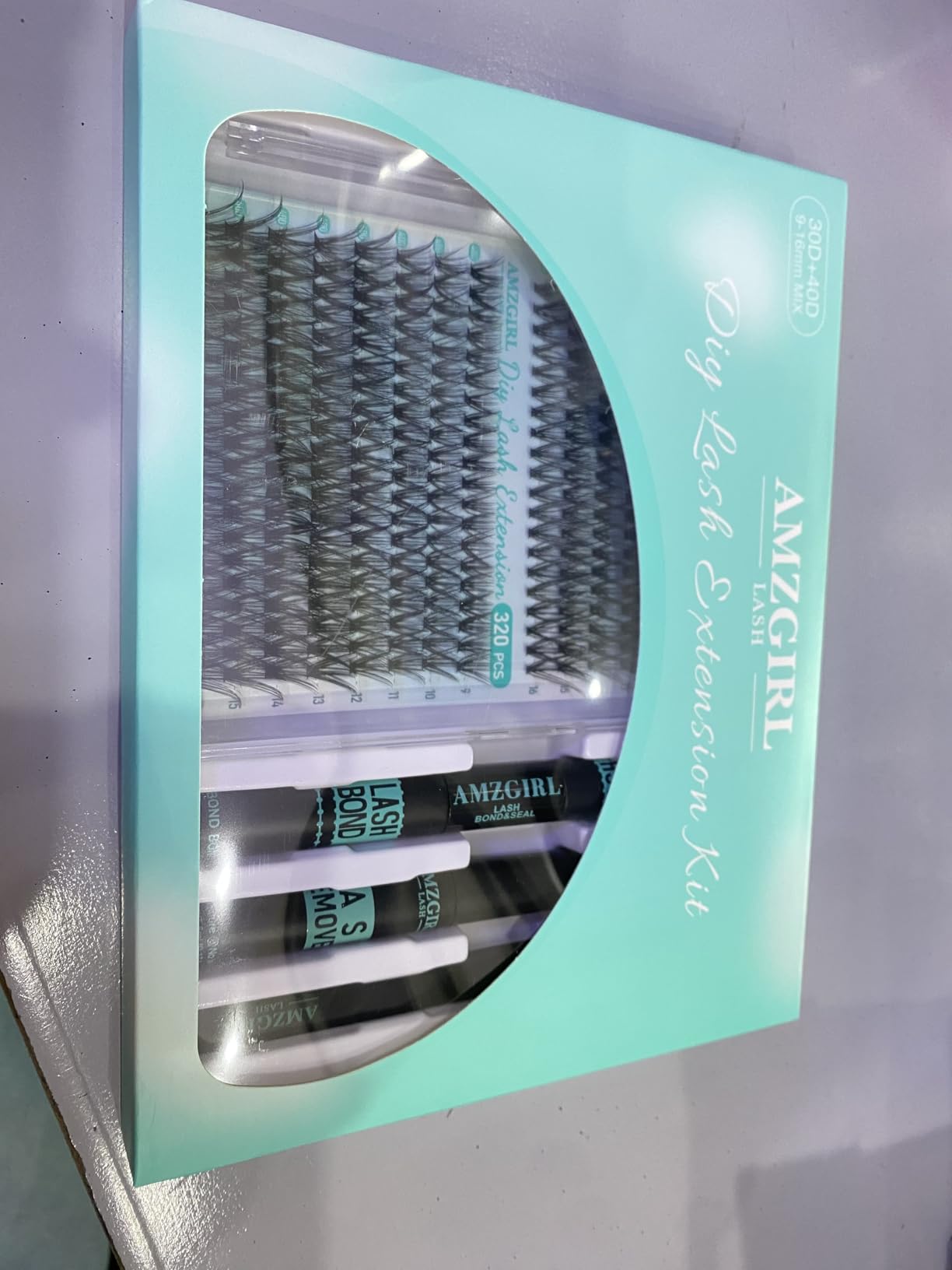 AMZGIRL Lash Clusters Kit 320Pcs, 30D+40D D Curl Wispy Eyelash Extensions customer photo 2