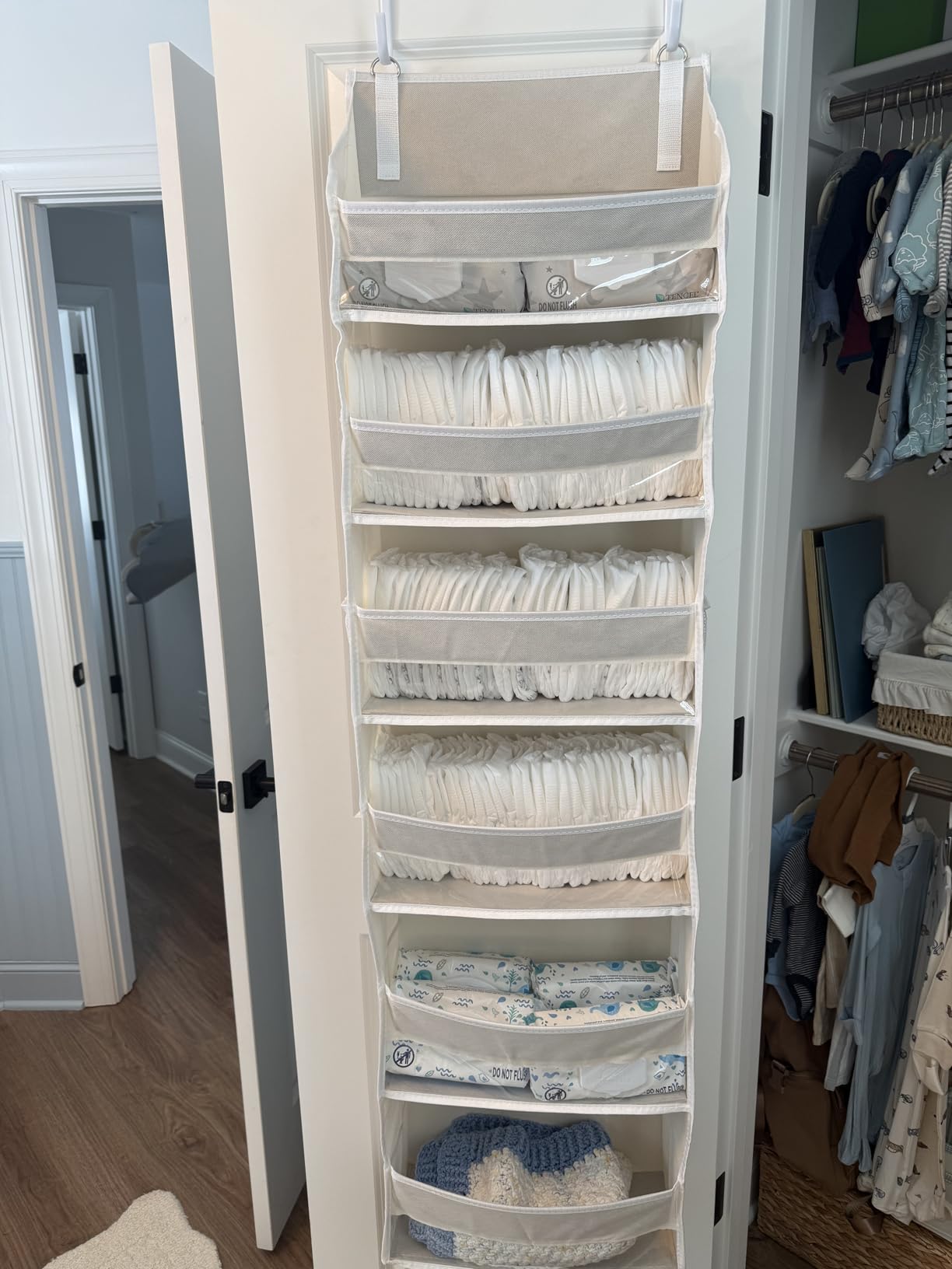 ULG Over The Door Organizer with 6 Large Pockets 12 Side Pockets, 50lbs Weight Capacity customer photo 2
