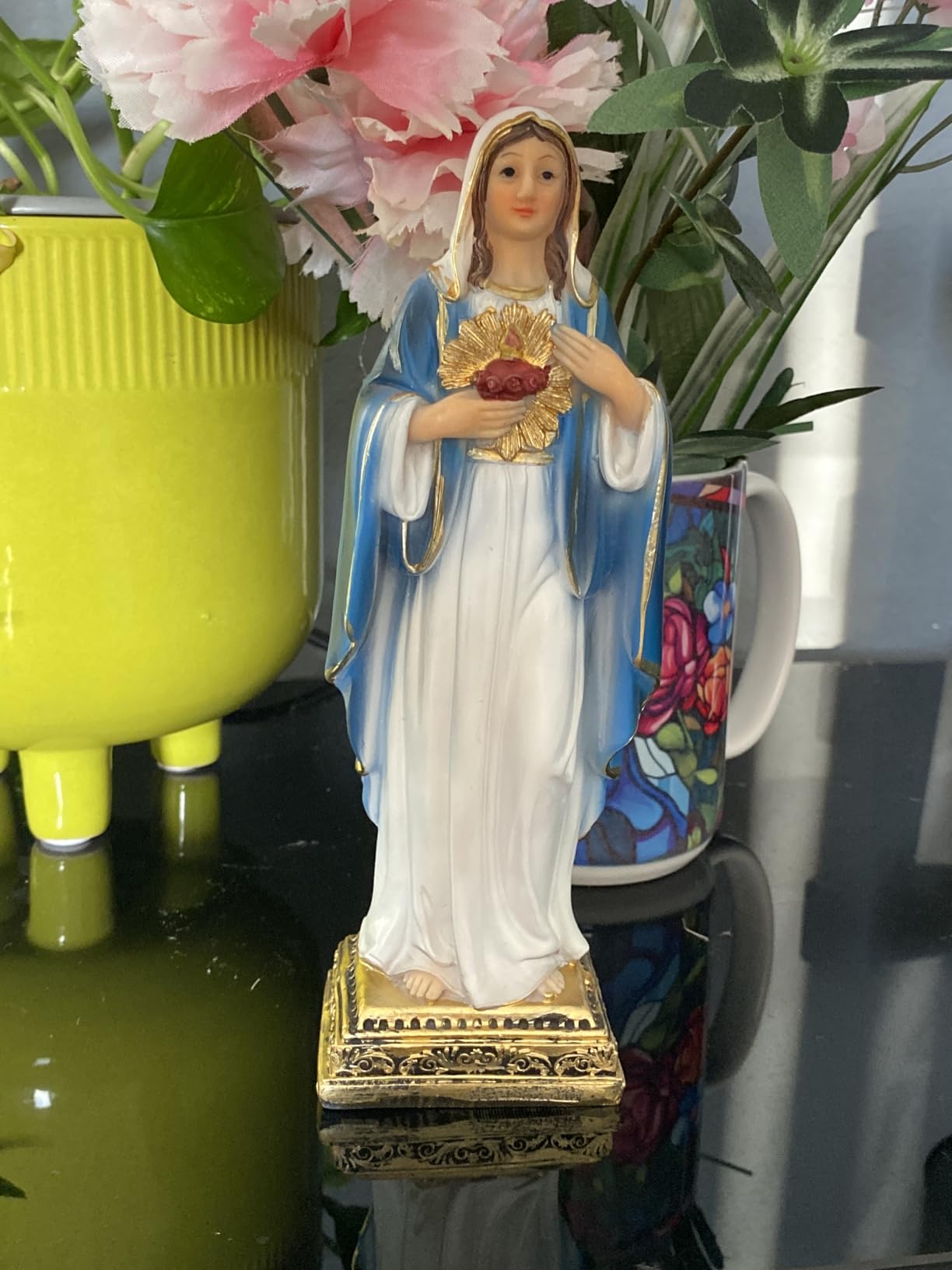 Virgin Mary Statue Sacred Heart Figure Resin Sculpture 11.25 inch Savior Figurine Catholic Religious Gift Home Chapel Decoration customer photo 2