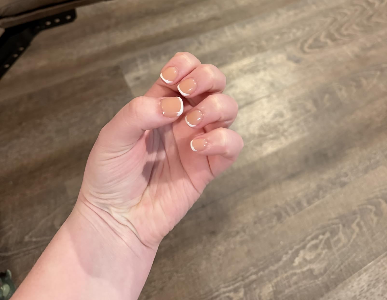 BTArtboxnails XCOATTIPS White French Tip Press On Nails, S Square, Pink | Lamp-Curable 4-Week Wear, Salon Quality Value at Home, Natural Nail Look, Easy-to-Apply for Beginners, 160ct Nail Tips Only customer photo 2