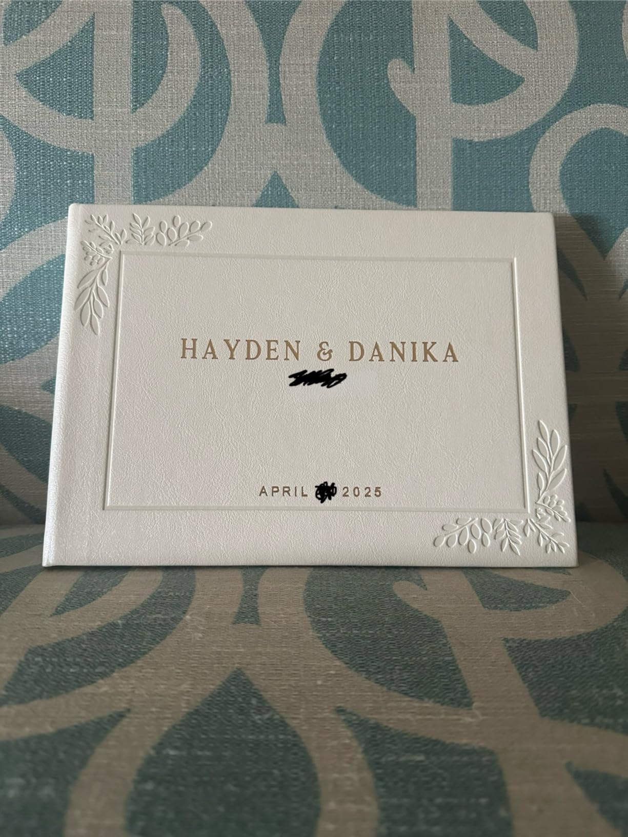 Promot Personalized Hardcover Wedding Guestbook - (Champagne Gold) customer photo 2