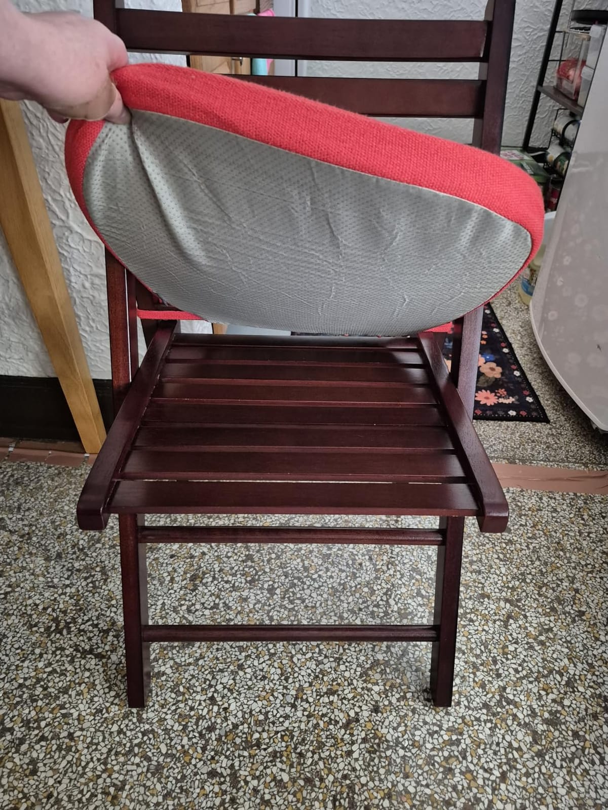 Casual Home Wooden Folding Chairs 2-Pcs Set - Natural customer photo 2