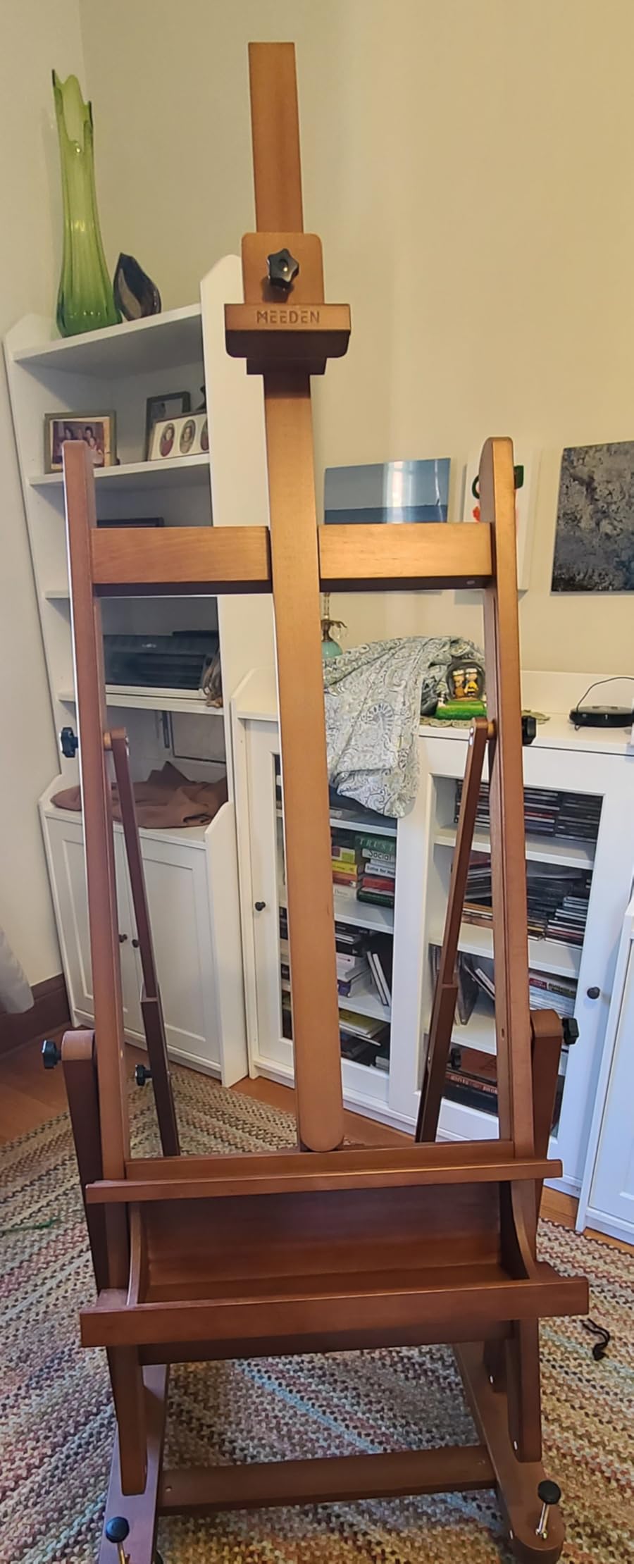 MEEDEN Enlarged Heavy Duty H-Frame Easel: Artist Wooden Studio Easel customer photo 2