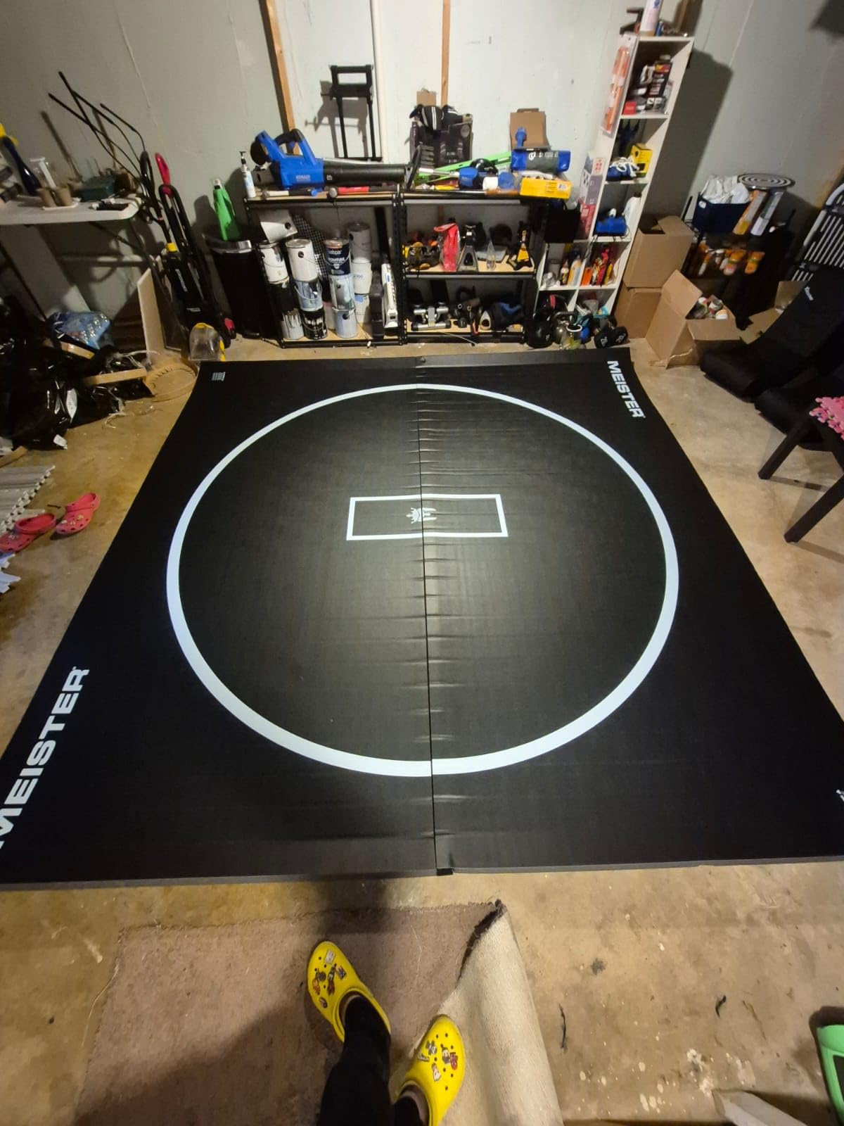 Meister FlexFloor Wrestling Mat - 10ft x 10ft Roll-Up Pro Training Mat for Home & Gym customer photo 2