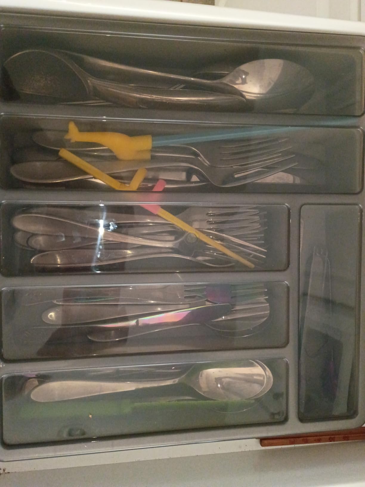 Lifewit Silverware Organizer with Lid, Covered Utensil Tray, 12.6x11.8 customer photo 1