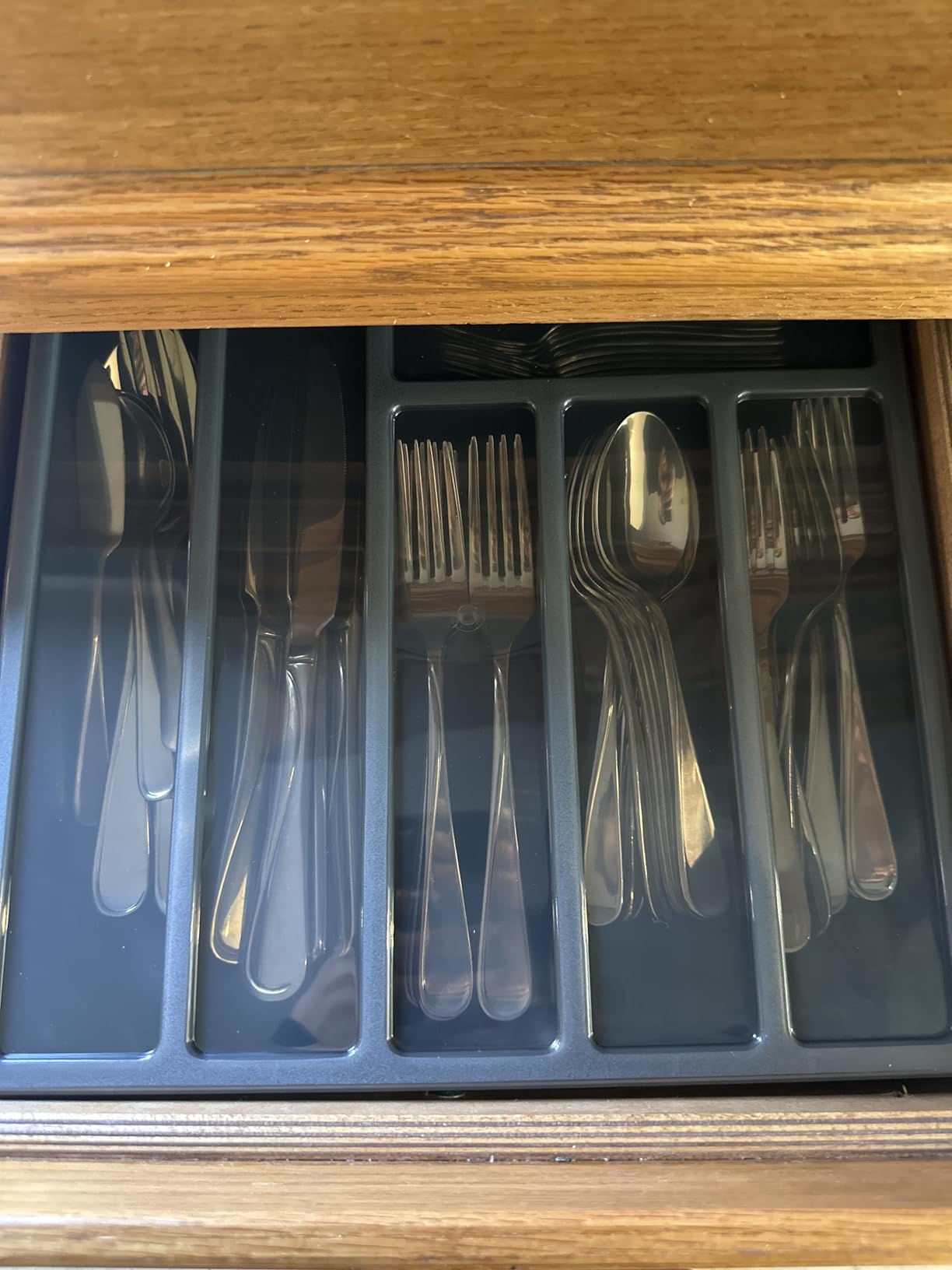 Lifewit Silverware Organizer with Lid, Covered Utensil Tray, 12.6x11.8 customer photo 2