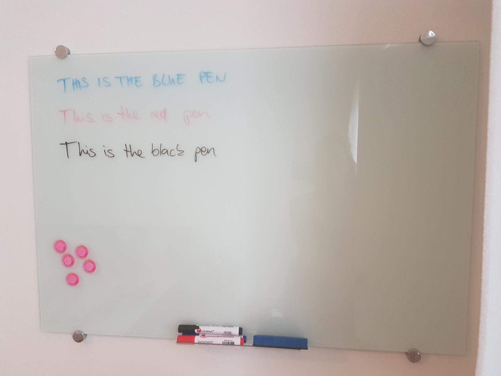 Maxtek Magnetic Glass Whiteboard 48 x 36 in, Frameless Glass Board for Wall | Large Glass Dry Erase Board, Strong Magnetic Surface, Includes Markers, Magnets, and Eraser for Classroom, Home, and Office customer photo 2