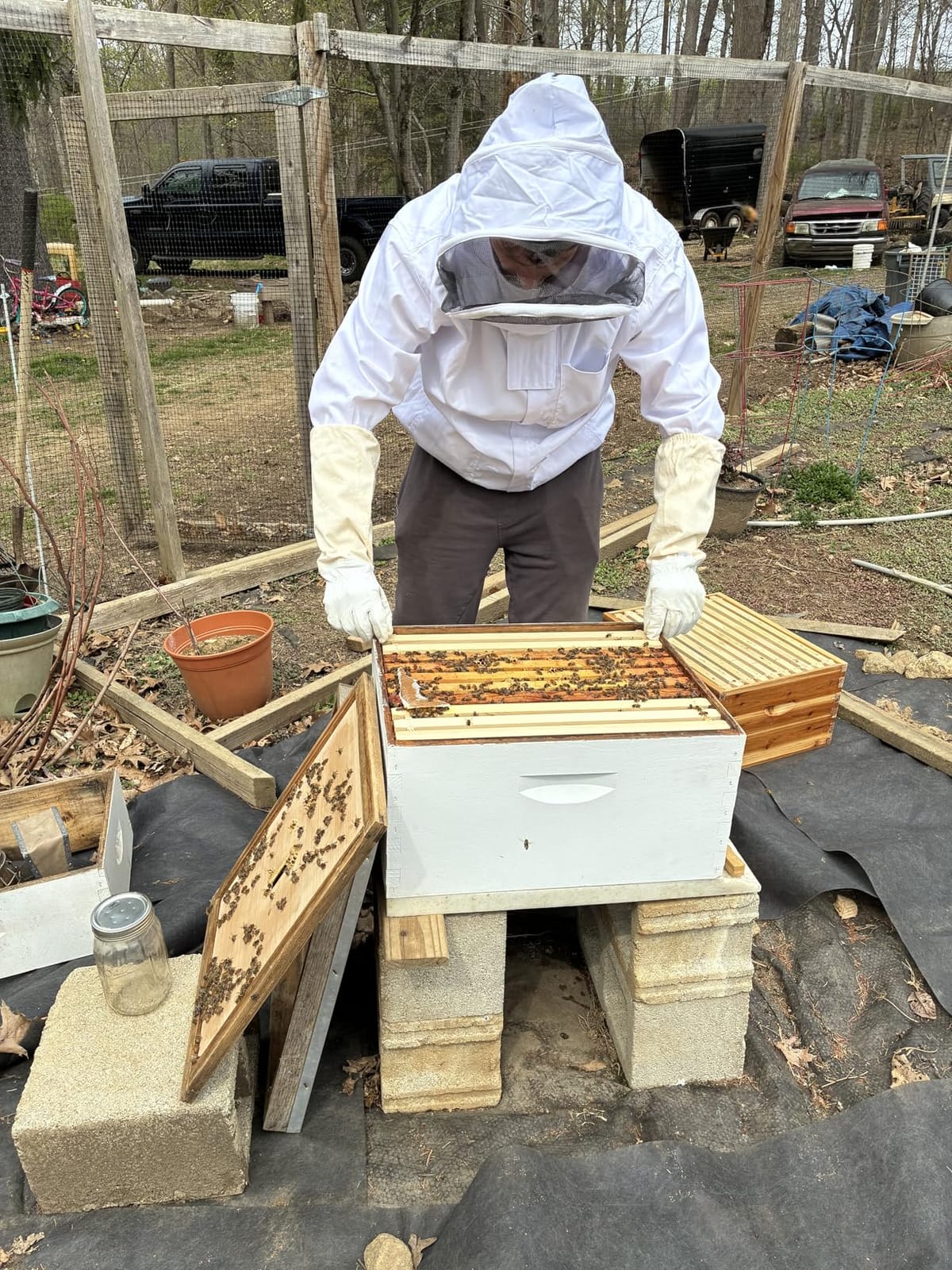 Beekeeper Jacket Beekeeping Jacket with Fencing Veil & Gloves customer photo 2