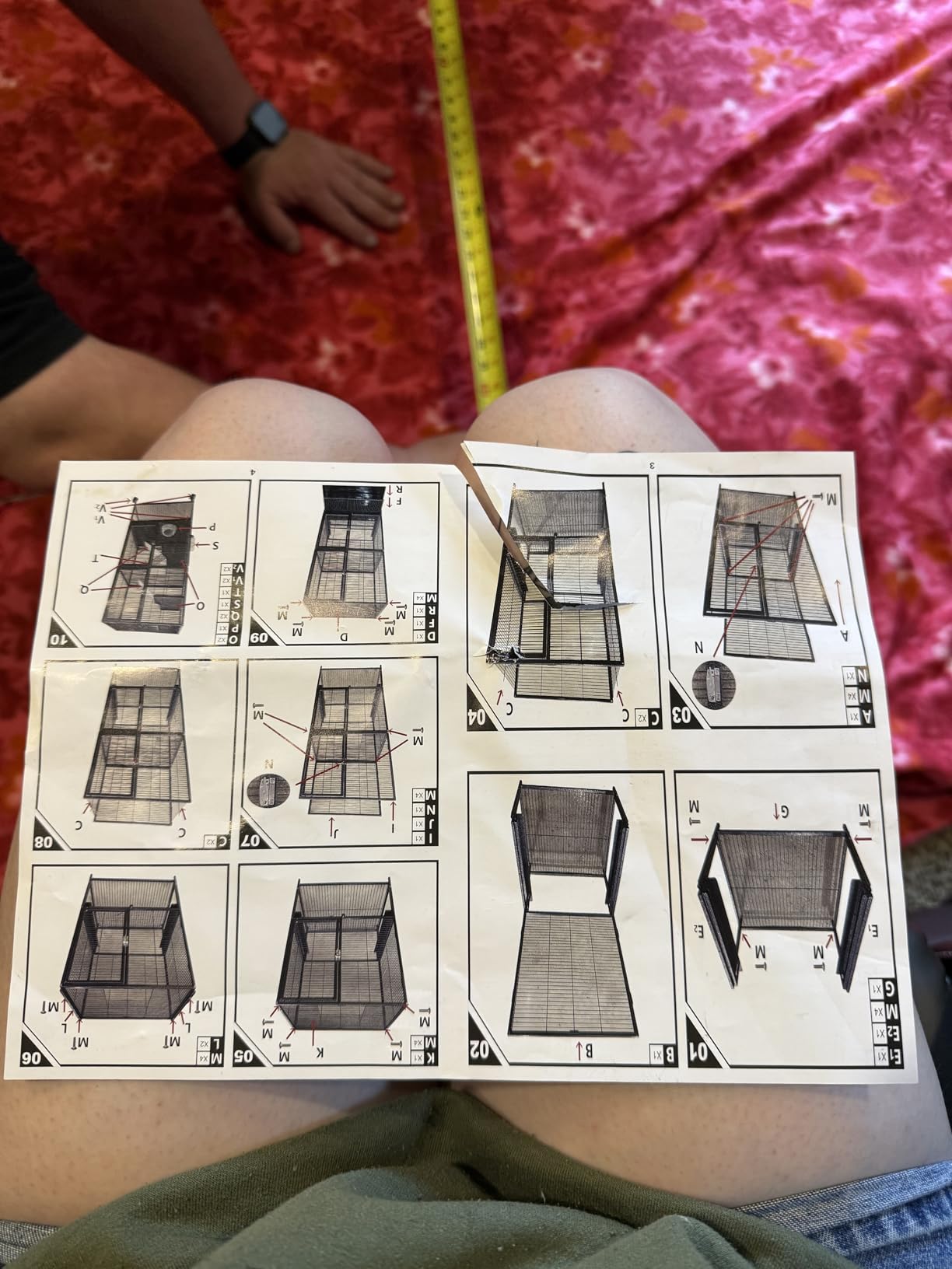 Large Two Story Double Unit Four Tiers Small Animal Critter Home Cage Tight 1/2-Inch Bar Spacing for Feisty Ferret Hammock Chinchilla Rat Mice Squirrel Rabbit Sugar Glider with Rolling Stand customer photo 2