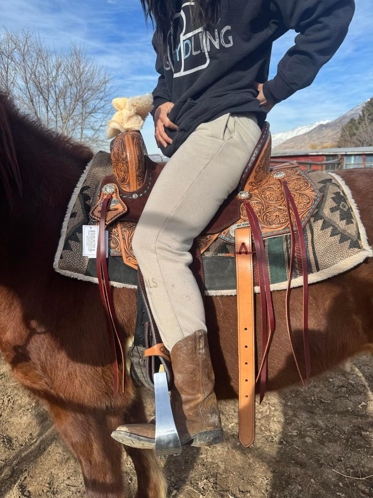HILASON Flex Tree Western Saddle Brown Barrel Trail Horse customer photo 2